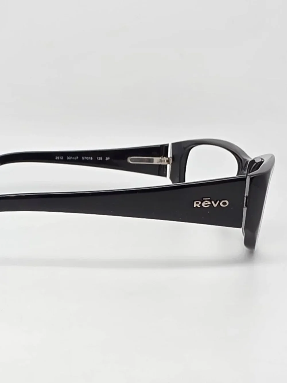 Revo 2512 301/J7 Black Sunglasses Frame w/ Flexhinge and Case Italy 57-18-135